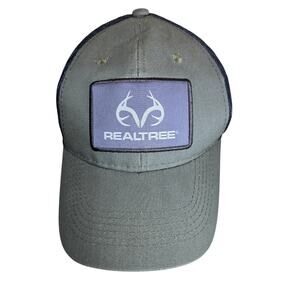 Realtree Outdoors Green Black Hat Cap Adjustable Black Mesh Back Snapback Unisex